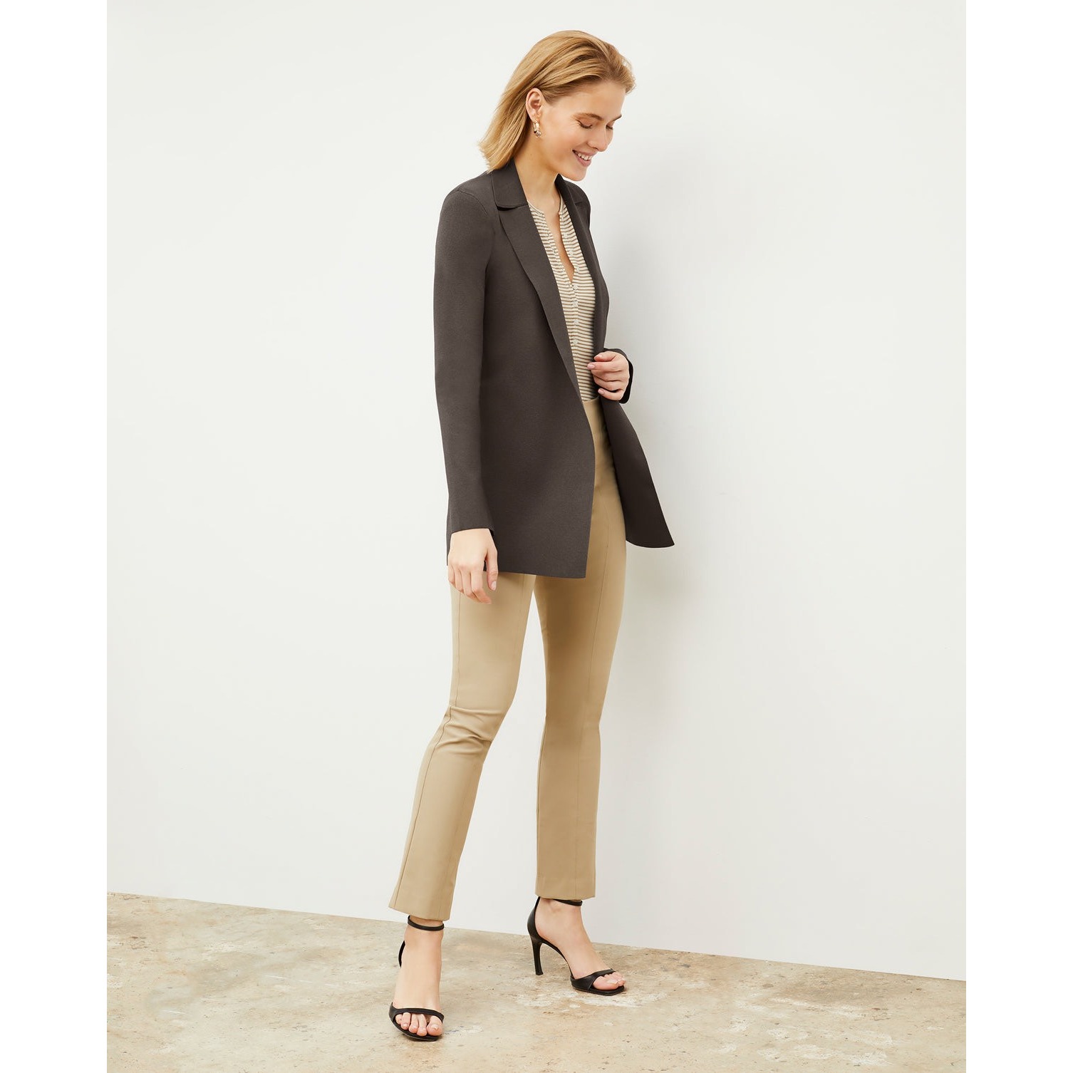 M.M.Lafleur Foster Cigarette Pants True Khaki Sz 0 Power Stretch Work Travel Lux